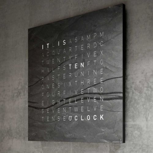 QlockTwo Earth 90 Creator's Edition Metamorphite - English LG4ENMM