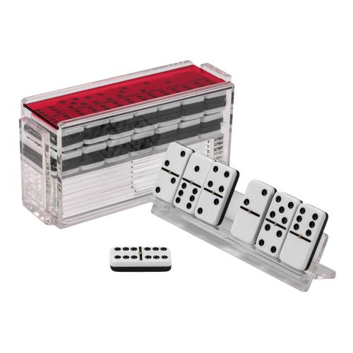 Luxe Dominoes El Catire Domino Red Set With Racks EC110