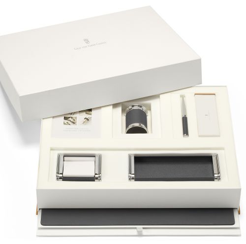 Graf Von Faber Castell Desk Leather Set GVFC Black 118575