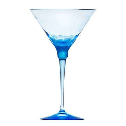 Moser Fluent  Martini Pebbles Aquamarine 30129---260-ml-GLASS-CUT-PEBBLES-aquamarine