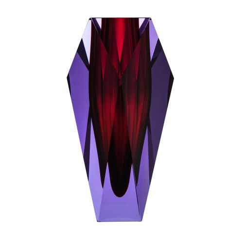 Moser Gema Vase Alexandrite/Rose 25.5cm 2965-25.5CM-UNDERL.-VASE-CUT-ALEX+ROSE