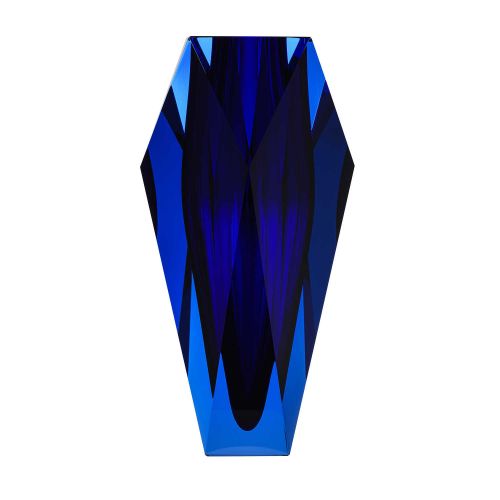 Moser Gema Vase Aqua/Blue 25.5cm 2965-25.5CM-UNDERL.-VASE-CUT-AQUA+BLUE