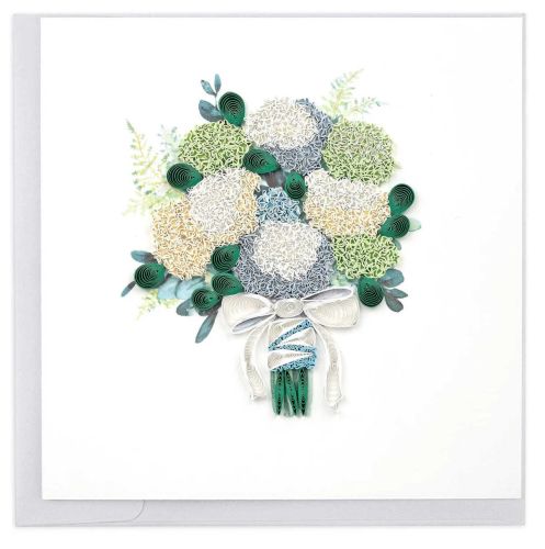 Quilling Greeting Card Hydrangea Wedding Bouquet LV278