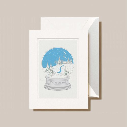 Crane Greeting Cards Snow Globe KN92352V