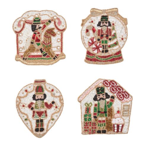 Kim Seybert Holiday Nutcracker Coaster Set of 4 CO2259703MULTI