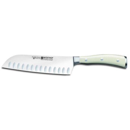 Wusthof Trident Classic Ikon Creme Santoku 7in Hollow Gr. 4176-6