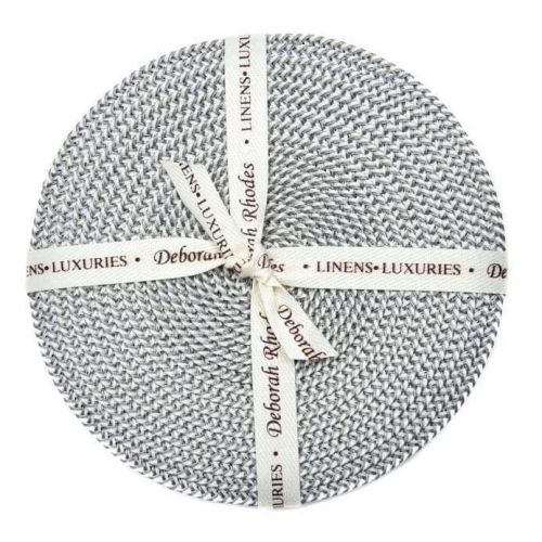 Deborah Rhodes Indo 2-Tone Coaster Set Of 4 Grey/Natural H17-7904-GNAT