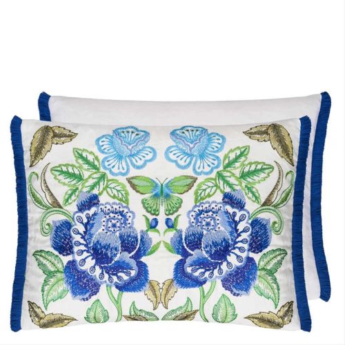Designers Guild Isabella Embroidered Cobalt - Cushion CCDG1501