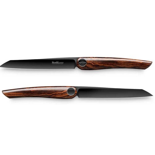 Nesmuk Janus Steak Knives Desert Iron Wood Set/2 SKJ113WE