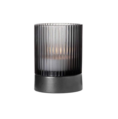 Asa Selection Juna Grey           Glass Lantern With Porcelain Base Small 45852431