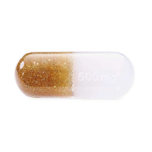 Jonathan Adler  Large Acrylic Pill Gold 33143