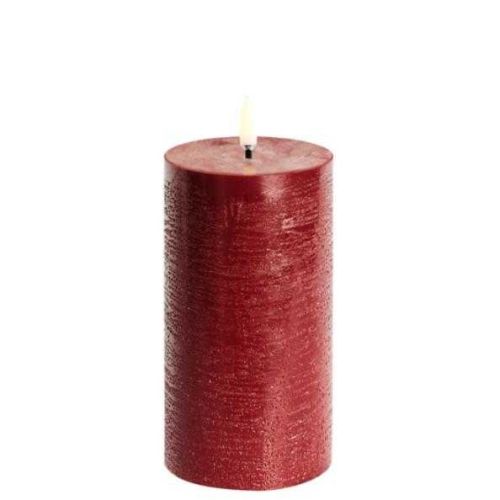 Uyuni Led Pillar Candle Rustic Carmine Red 15cm UL-PI-CR-C78015