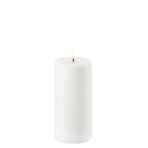 Uyuni LED Pillar Candle Smooth Nordic White 10cm UL-PI-NW-C78015