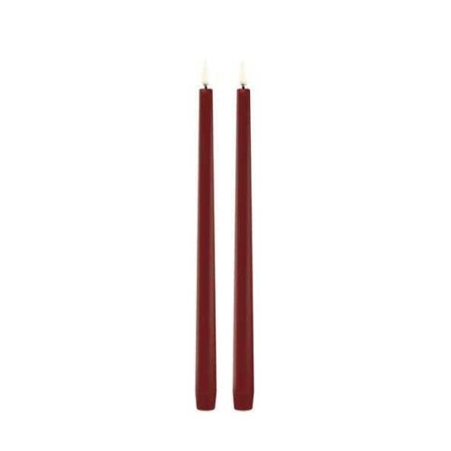 Uyuni Led Slim Taper Candle Carmine Red 2-Pack UL-TA-CR02332-2