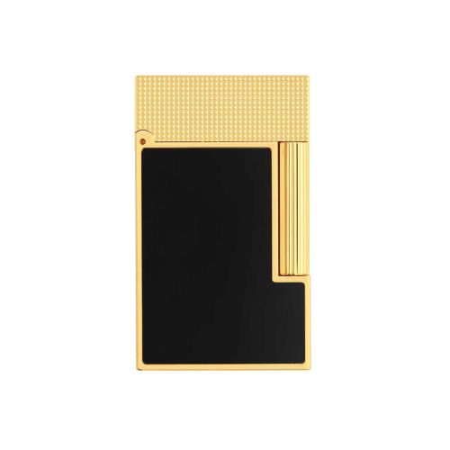 Dupont Ligne 2 Lighter Gold Micro Diamond And Matte Black C16601