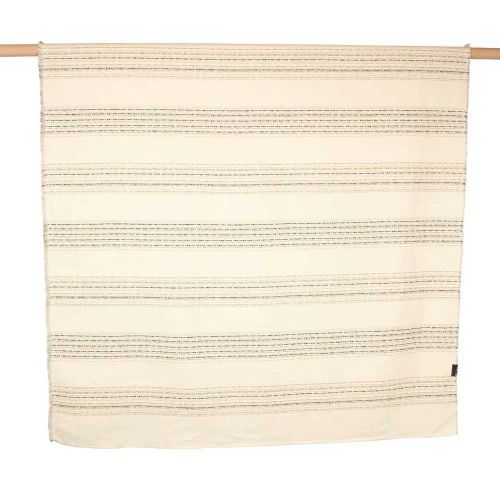 Fussenegger Lima Light Cotton Throw, Multicolour Stripes Offwhite 200x140cm 12486040