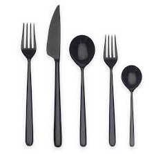 Mepra Linea Ice Oro Nero 5 Pcs Place Setting 104822005ION