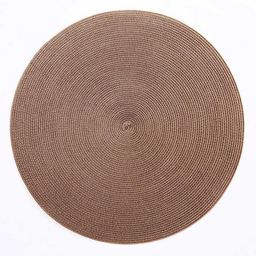 Deborah Rhodes Linen Braid Round Placemat Taupe H17-7586-TAUP