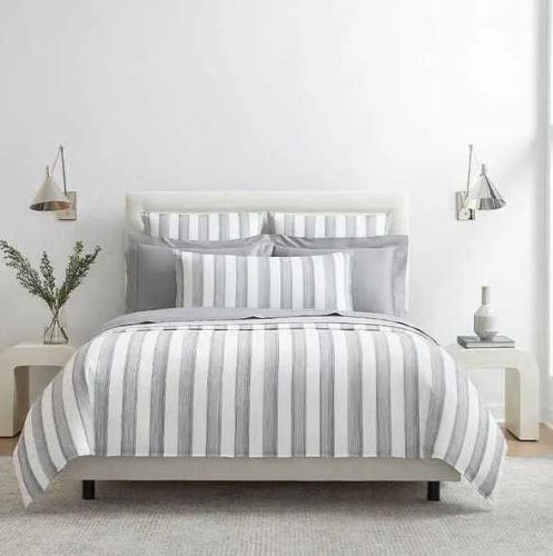 Sferra Mara Slate Queen Bed Set - Duvet and Two Shams 