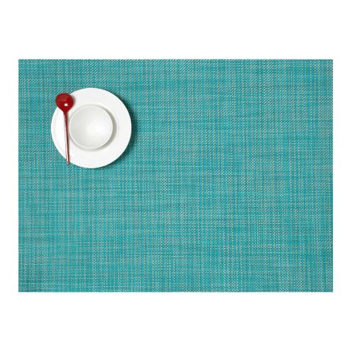 Chilewich Mini Basketweave Placemat Rectangle Turquoise 100132-019