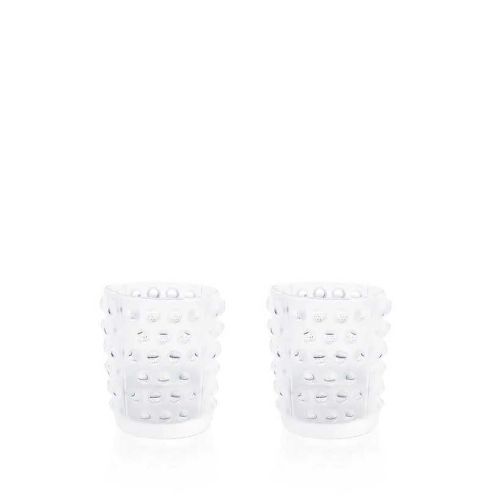 Lalique Mossi Votive Clear Set Of 2 1742800