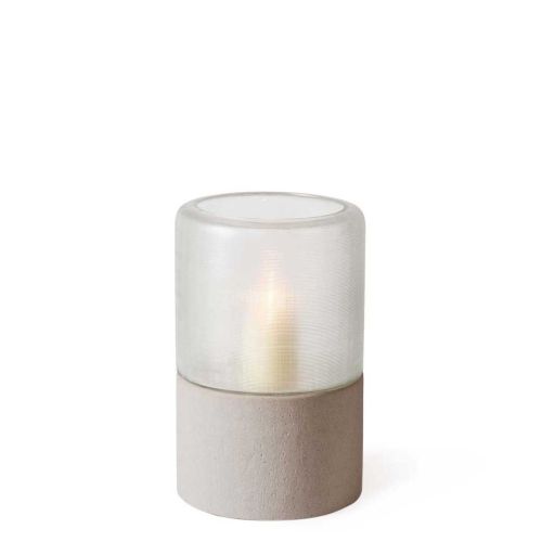 Guaxs Mumbai Windlicht Medium Sandstone/Clear 5128CL