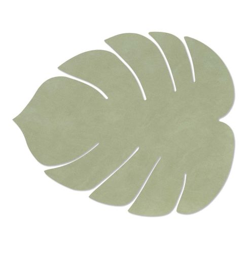Lind Dna Nupo Monstera Leaf Table Mat Large Olive Green 989952