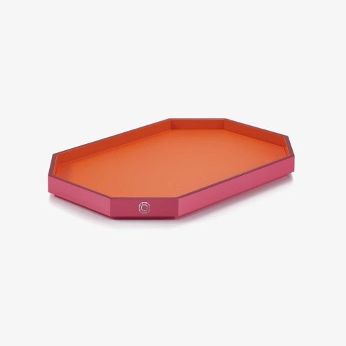 Baccarat Octogone Tray Lacquer Mm Orange 2816918