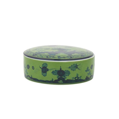 Richard Ginori Oriente Italiano Malachite Round Box With Cover H 017RG02-FX5080-G00123600