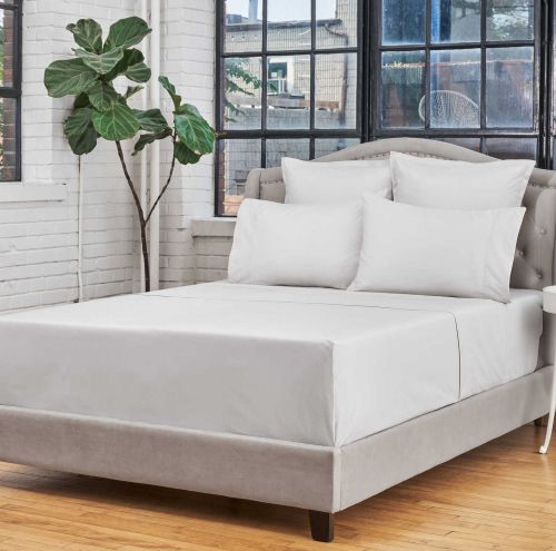 Cuddledown Percale Pebble King Sheet Set - Fitted, Flat, 2 Cases 200-31-SS-08
