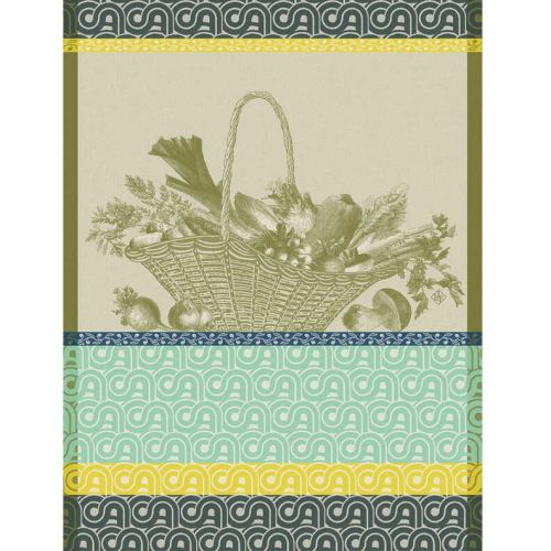 Le Jacquard Francais Potager D'hiver - Green Tea Towel 24&quot X 31&quot 30965