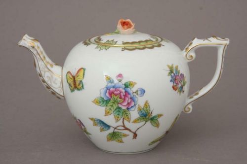 Herend Queen Victoria Teapot, Rose Knob 00606-0-09VBO