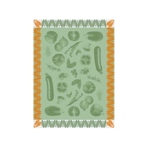 Le Jacquard Francais Ratatouille - Green Tea Towel 24&quot X 31&quot 29288