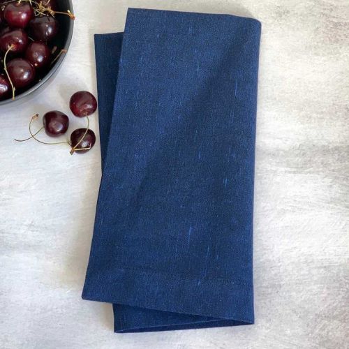 Garnier Thiebaut Hotel Recycled Cotton Indigo Set Of 4 Napkins R-RECIN20X-S4
