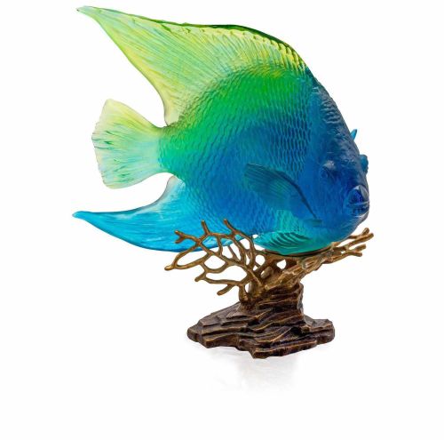 Daum  Royal Angelfish In Blue & Yellow 05729-1