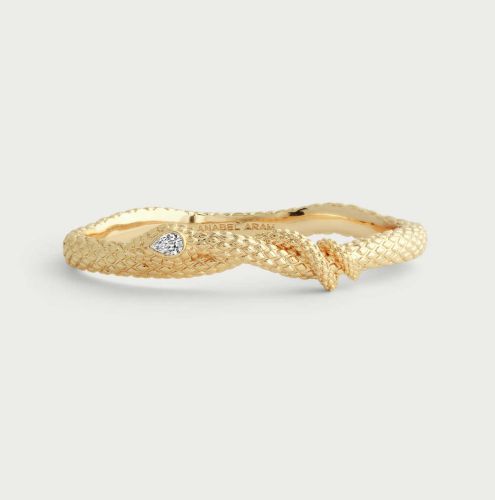 Anabel Aram Serpent GOLD HINGED BANGLE 12101109323