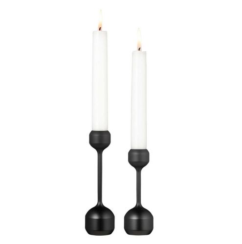Lind DNA  Silhouette Set 120+145 Candle Holder Black Steel 991625