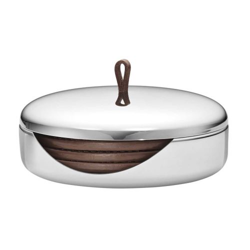 Georg Jensen Sky Coaster Set Leather 10016976