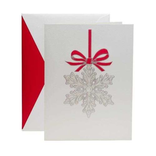 Crane  Snowflake Ornament Individual Card 