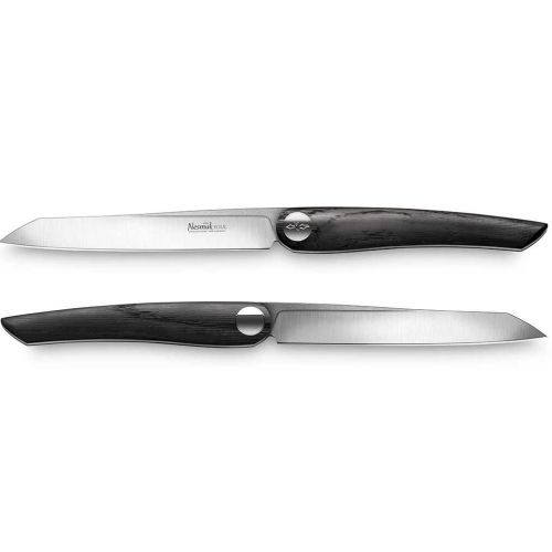 Nesmuk SOUL Steak Knife (Set of 2 pieces) Bog Oak (stab.) SKS113MO