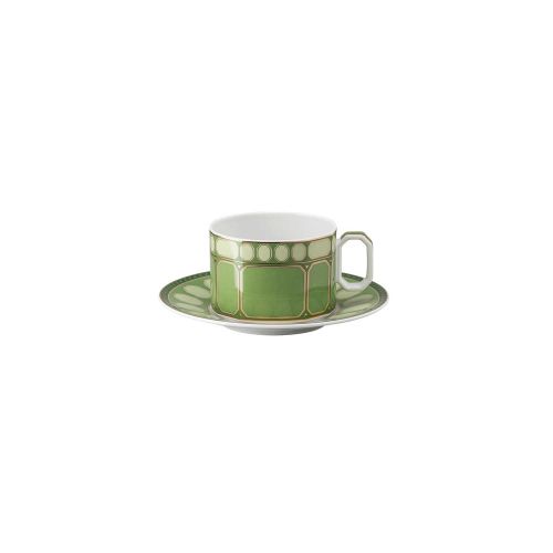 Rosenthal Swarovski Signum  Tea Cup & Saucer Fern Green 10570-426349-14640