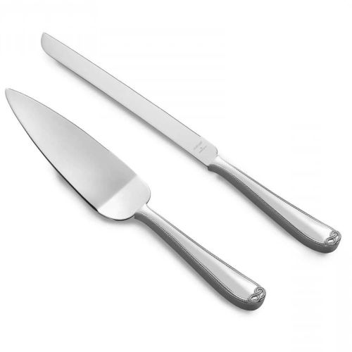 Wedgwood VERA WANG INFINITY Cake Knife & Server Silver Set 57005200018