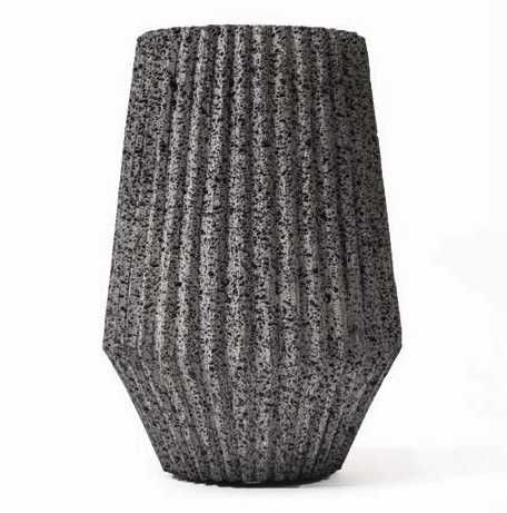 Ayres Volcanic Stone Mayapan Vase Medium with internal glass AY1637