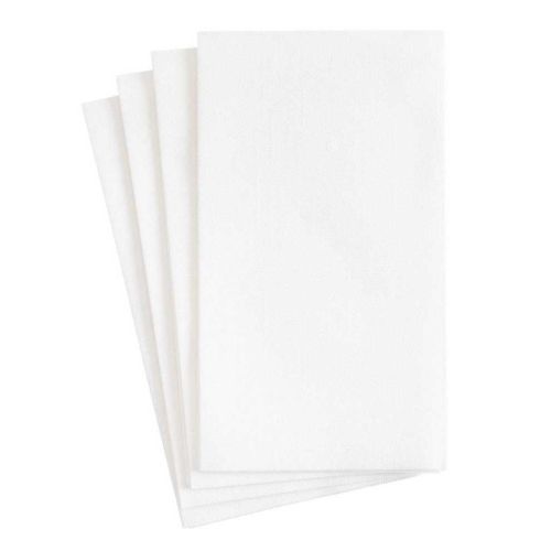 Caspari White Paper Linen Guest Towels 12/Pk 100GG