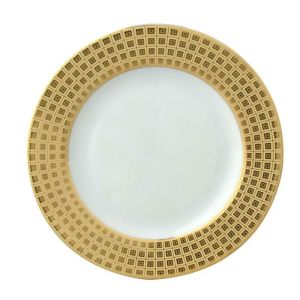 Athena Gold Accent B & B Plate - Full Rim Design by Bernardaud