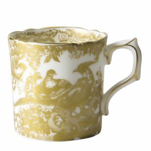 Aves Gold Coffee Cup by Royal Crown Derby