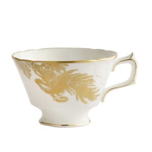 Aves Gold Motif Tea Cup by Royal Crown Derby