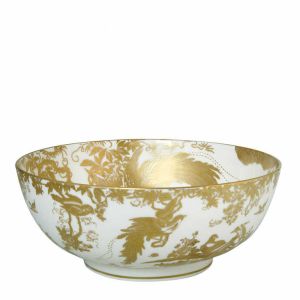 Aves Gold Salad Bowl by Royal Crown Derby