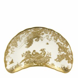 Aves Gold Salad Plate Crescent by Royal Crown Derby