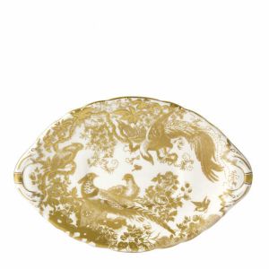 Aves Gold Sauce Boat Stand by Royal Crown Derby